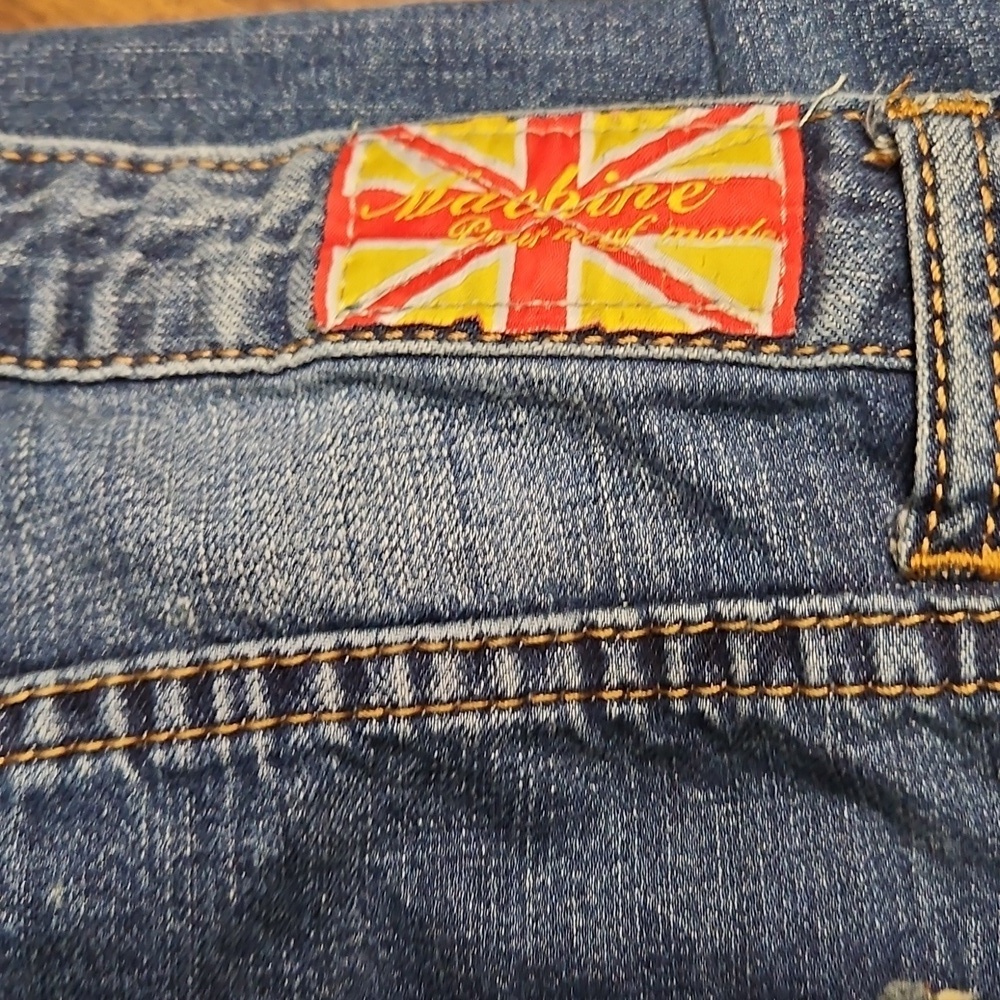 Machine Blue Relaxed Fit Distressed Jeans - Picture 15 of 15
